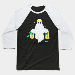 Ghost with money bag Baseball T-Shirt